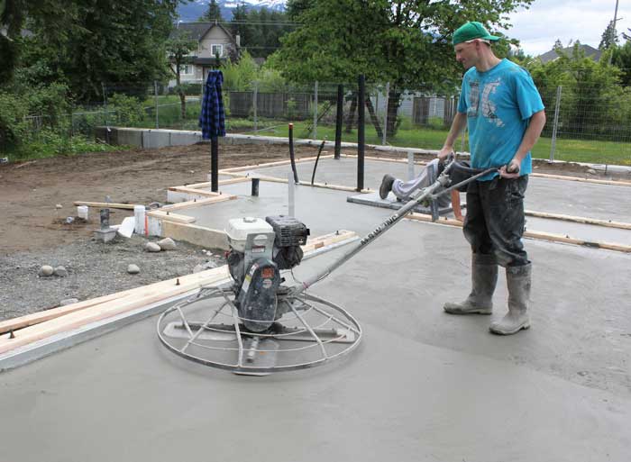 Polishing Helix reinforced slab